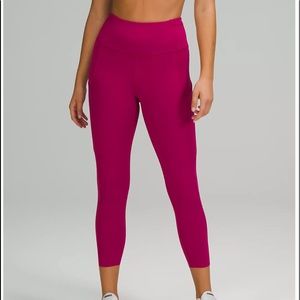 Lululemon Fast and Free High Rise Crop 23” in Wild Berry